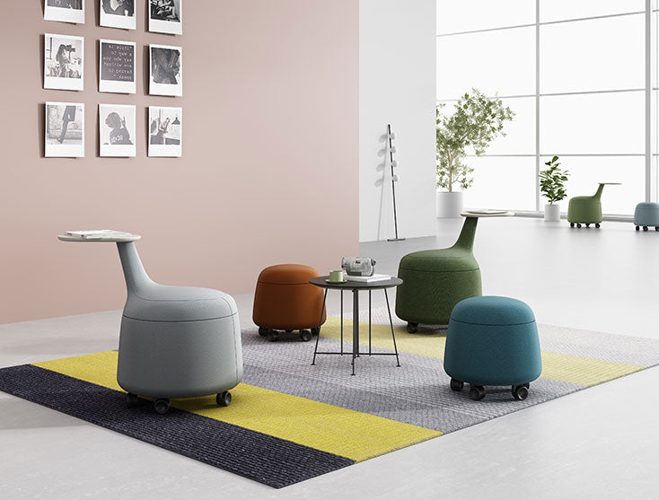 Pouf Yoco con Ruedas y Almacenamiento