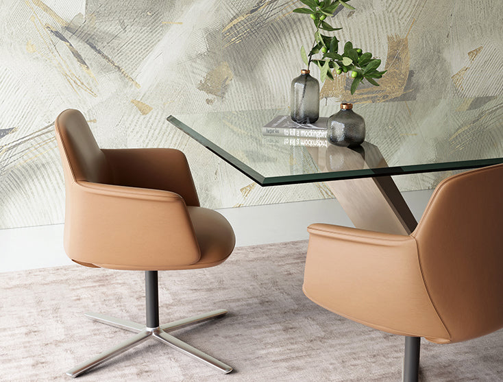 Silla Amy Eco Cuero Marrón