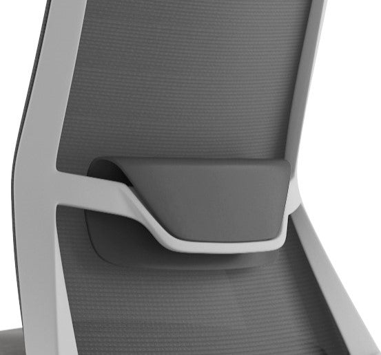 Silla de oficina ergonómica Polestar blanca con apoyacabeza