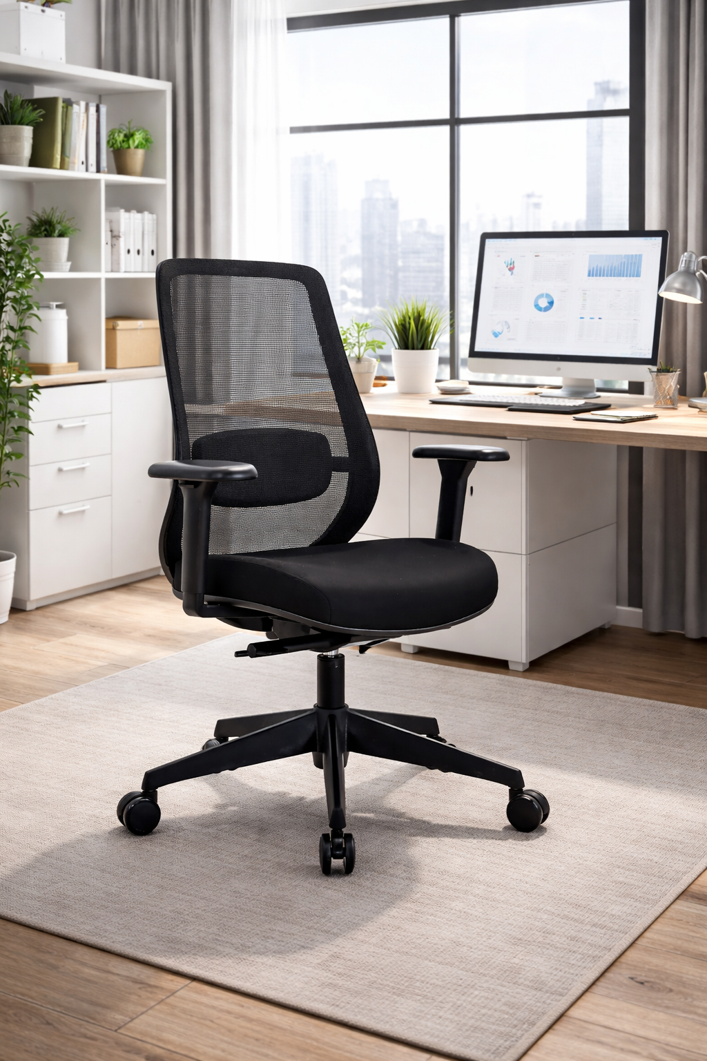 Silla de oficina ergonómica Axis negra