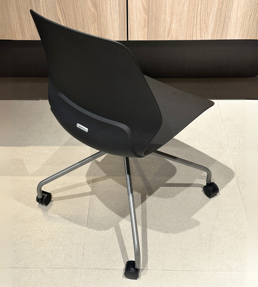 Silla Staryo Gris Oscuro Base Araña con Ruedas