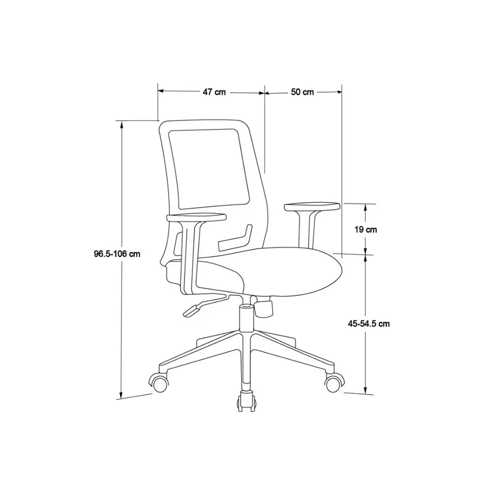 Silla de oficina ergonómica Apta negra con apoyacabeza