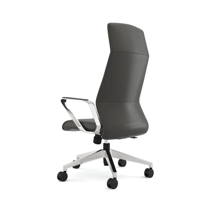 Silla ejecutiva Depa en eco cuero con respaldo alto