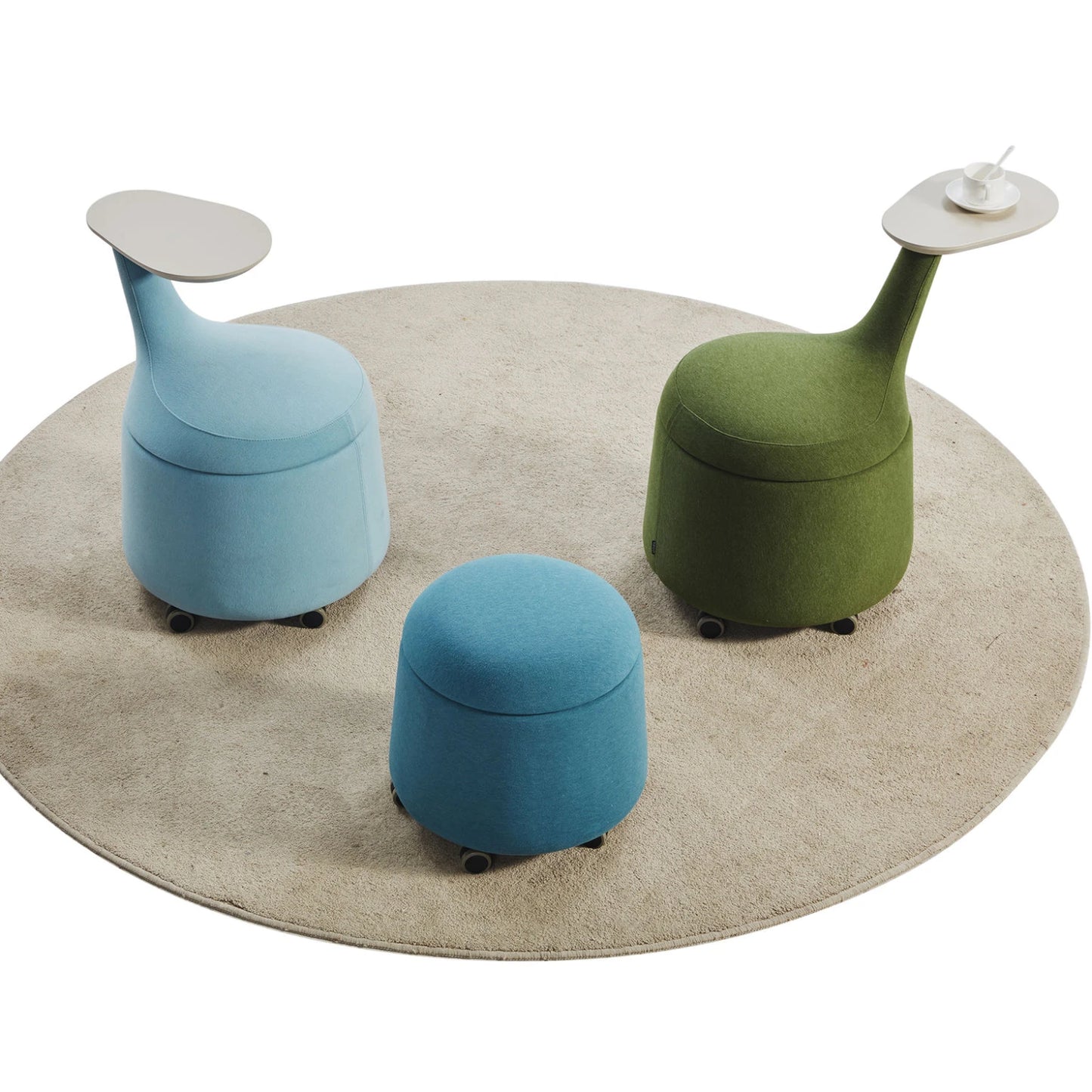 Pouf Yoco con Ruedas y Almacenamiento