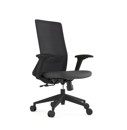 Silla de oficina ergonómica Polestar negra
