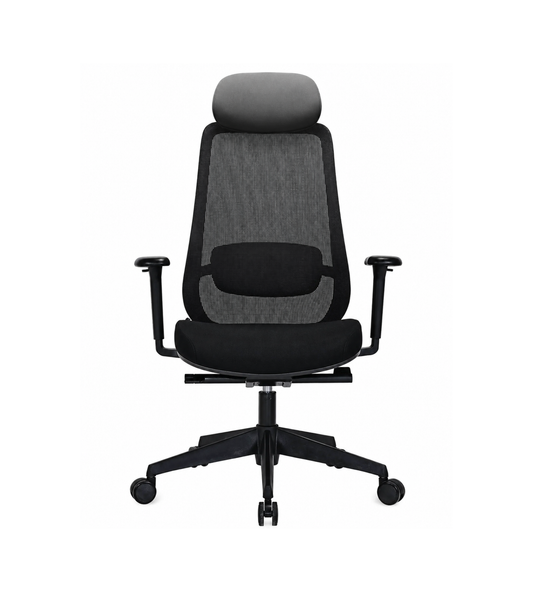 Silla de oficina ergonómica Axis negra con apoycabeza