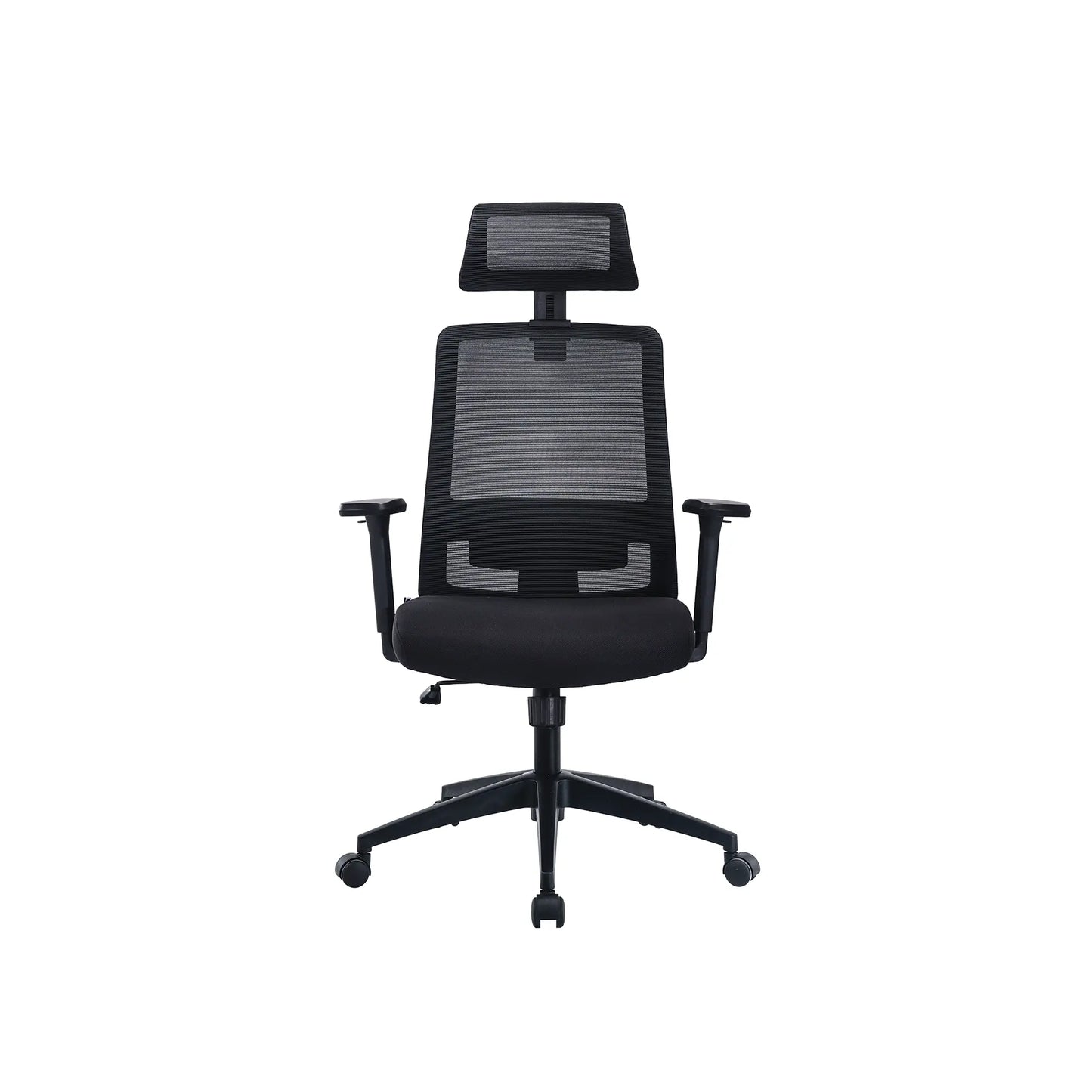 Silla de oficina ergonómica Apta negra con apoyacabeza