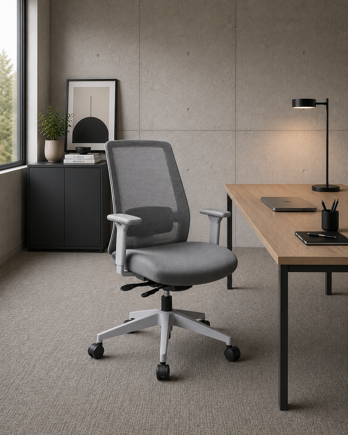 Silla de oficina ergonómica Apta gris