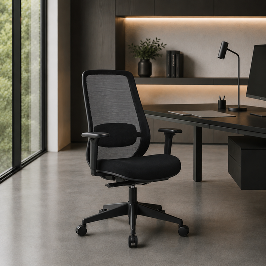 Silla de oficina ergonómica Axis negra