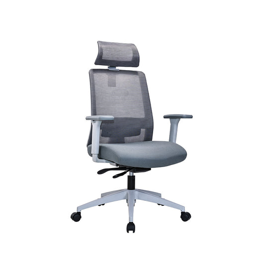Silla de oficina ergonómica Apta gris con apoyacabeza