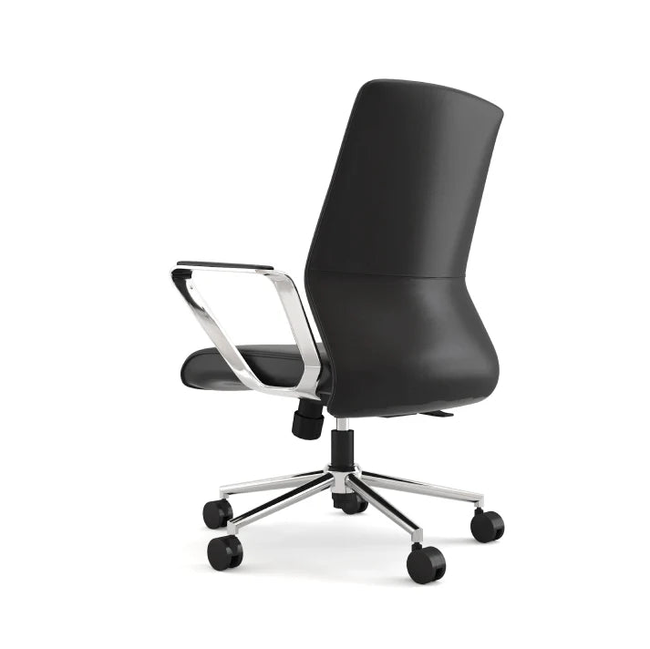 Silla ejecutiva Depa en eco cuero con respaldo bajo