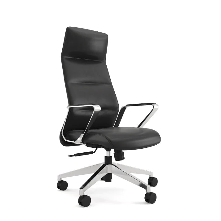 Silla ejecutiva Depa en eco cuero con respaldo alto