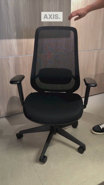 Silla de oficina ergonómica Axis negra